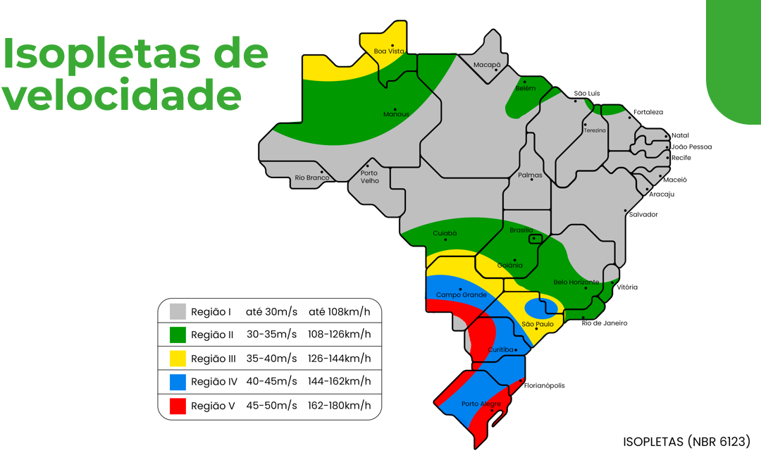 Isopletas: o mapa de vento que define a estrutura da sua usina solar